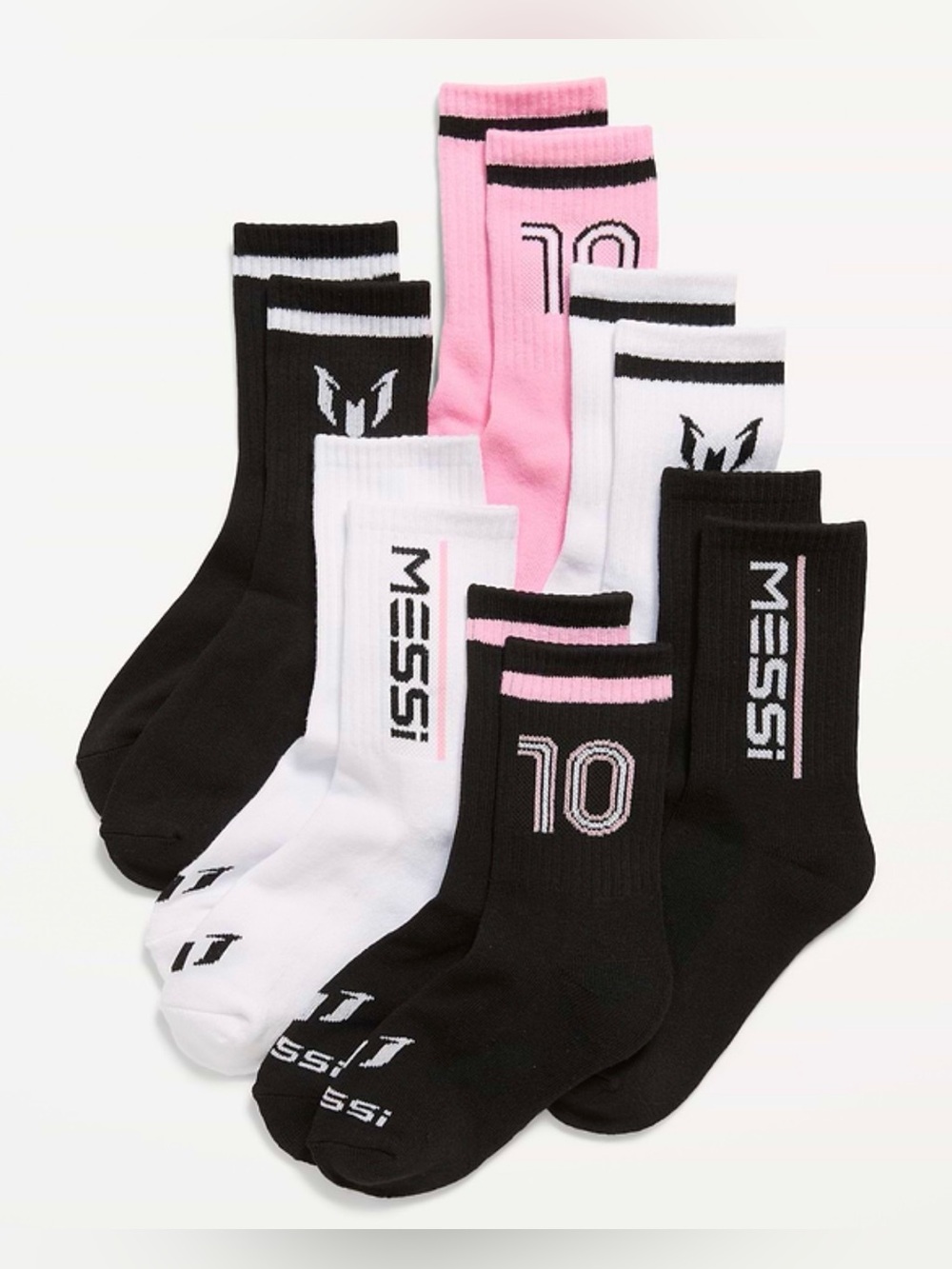 Old Navy Kids Messi Gender-Neutral Crew Socks
6-Pack (Size: L)